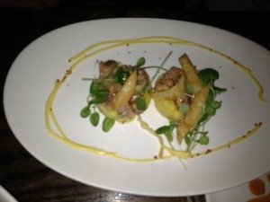 Tuna tartar, potaro, aji Amarillo,
