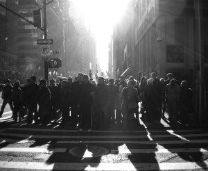 Black and White Pedestrians