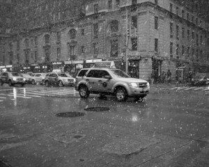 6th Avenue Taxi In The Snow