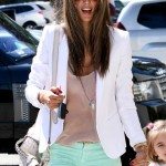 Mint Shorts with Taupe Top and Chic White Blazer