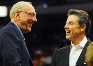 Only Time will tell if Jim Boeheim (Left) and Rick Pitino (Right) will meet in the national championship Monday April 8th