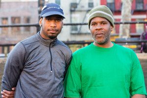Anthony (L) and Half marathon finisher John (R) from Back On My Feet's Uptown team. Photo courtesy of Back on My Feet. 