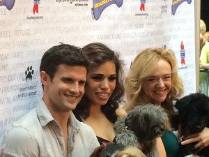 L-R Kyle Dean Massey, Ciara Renee, and Rachel Bay Jones with Barnum. Photo courtesy of Ryan Leeds